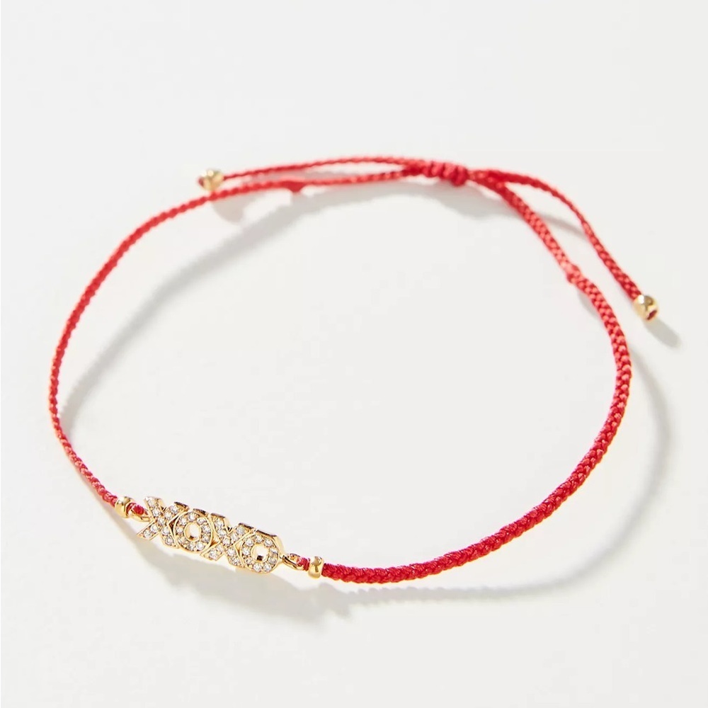 New Anthropologie Mystical Cord Tie Bracelet Red Valentine